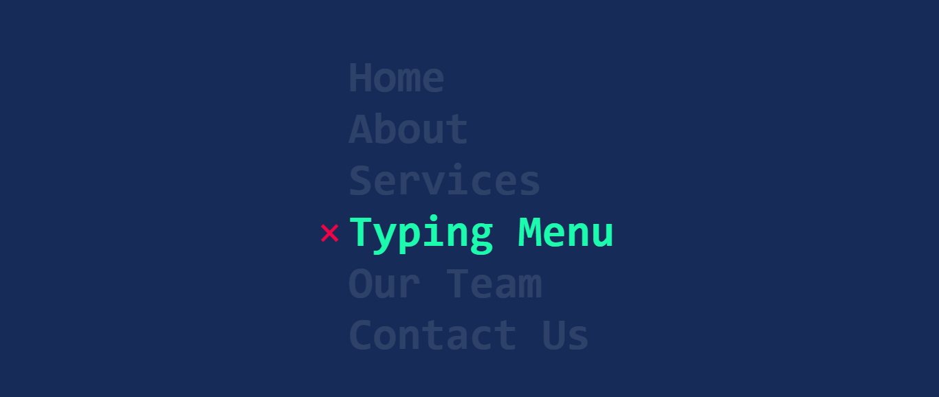 Css-hover-typing